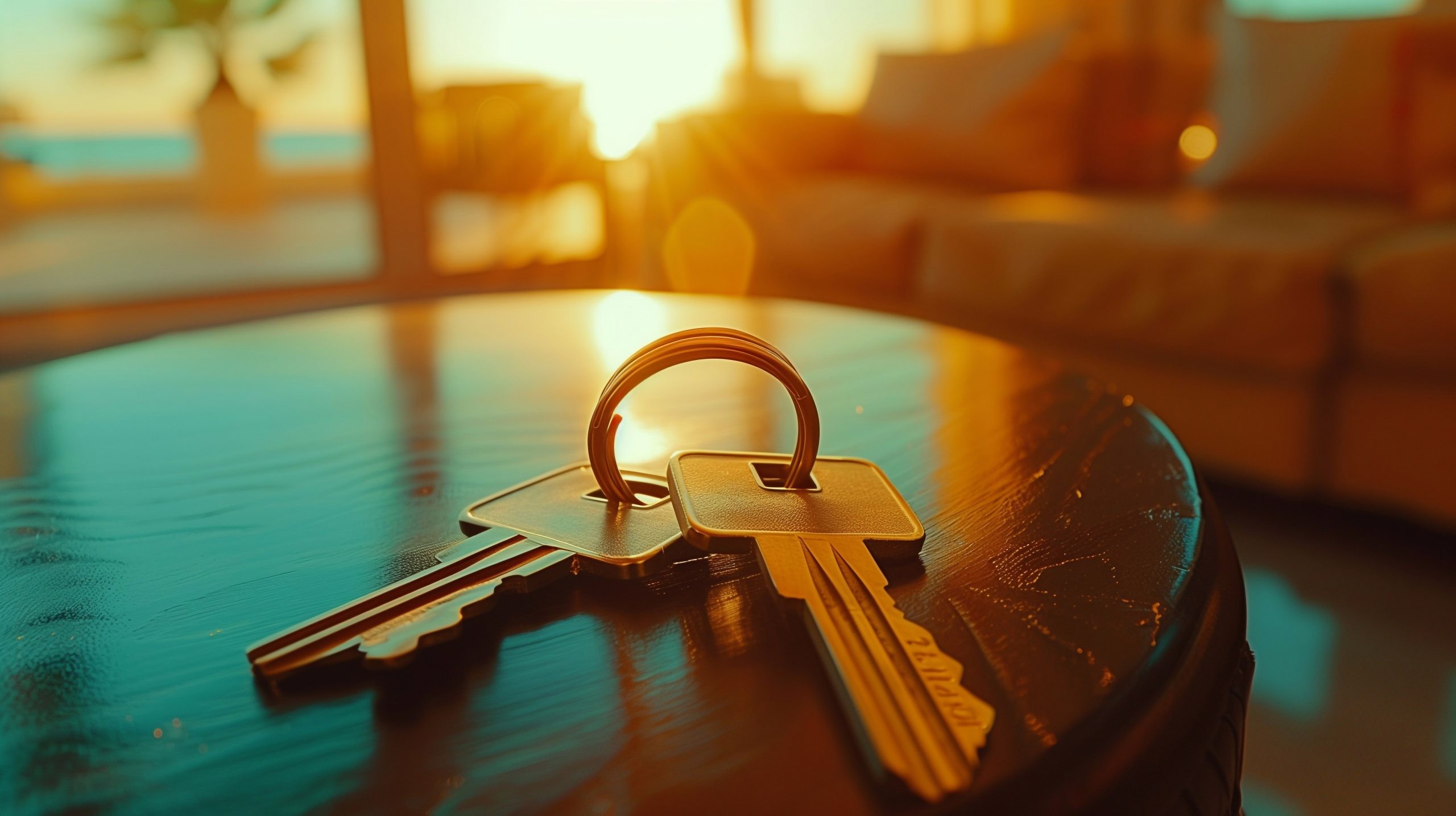 keys to appartement, concept of rental real estate, investment or sale of luxury homes. Generative ai